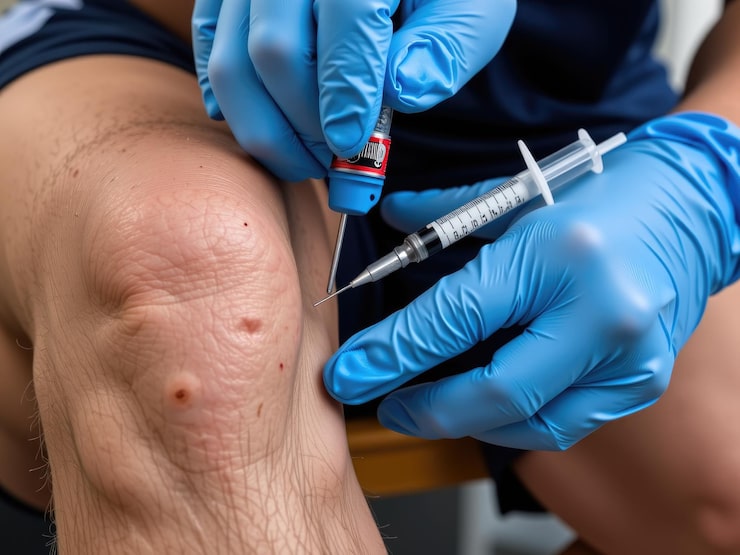 Knee injection procedure